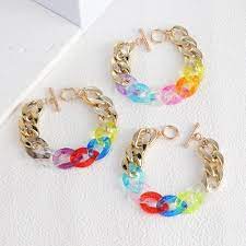 female colorful arylic alloy plating