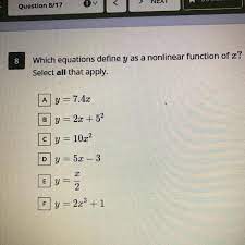 Which Equations Define Y As A Nar