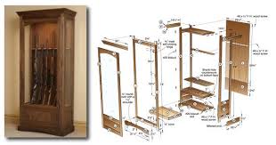 You will essentially build a large wooden box with room for 12 rifles, ammunition, and other supplies. Homemade Gun Cabinet Plans Novocom Top