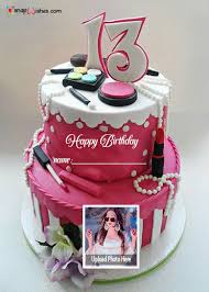 birthday cake with name and photo