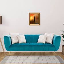 catalina velvet three seater sofa