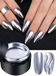 8ml mirror silver metallic painting gel