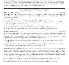 Resume Examples For Restaurant Manager Example Of Restaurant Manager