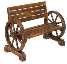 wooden wagon wheels wagon wheel bench