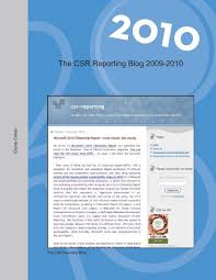 The Csr Reporting Blog 2009 2010