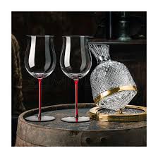 Luxury Goblet Wine Glass Custom Red Big