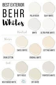 Best Behr White Paint Colors For