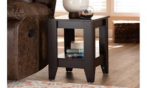 Audra Brown Wood End Table