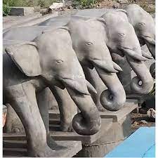 Grey Elephant Cement Statue For