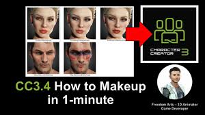 how to makeup in character creator 3 4
