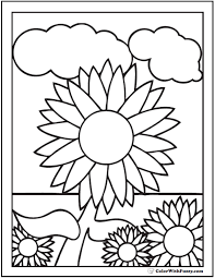 Select from 32380 printable crafts of cartoons, nature, animals, bible and many more. Sunflower Coloring Page 14 Pdf Printables