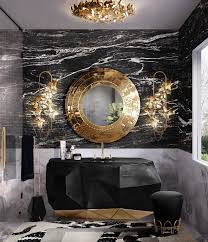Regal Luxury Bathroom In Black And Gold