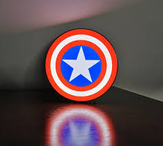 Captain America Shield Lamp Usb Logo