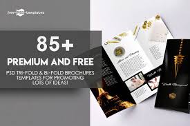 85 Premium And Free Psd Tri Fold Bi Fold Brochures Templates For