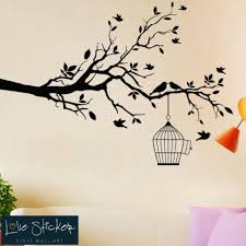 home décor wall stickers bird cage