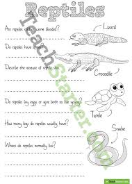 Reptile Worksheet 2