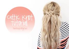 The act of arranging hair into a braid, whether the character is braiding their own hair or someone else's. Celtic Knot Tutorial Hairstyle By Abby Of Twist Me Pretty