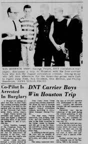 Daily newspaper based in baytown, texas. Pruitt George Circulation Manager Awarding Top Sales Carriers W Prize Trip To Houston 1964 Newspapers Com