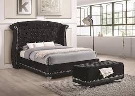Free shipping & complete setup! Barzini Black Upholstered Queen Four Piece Bedroom Set 300643q S4 Bedroom Sets Price Busters Furniture