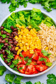 healthier vegetarian burrito bowl