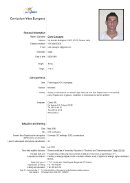 So, when a company asks for your cv, europass is never wrong and is well accepted. English Europass Cv Template