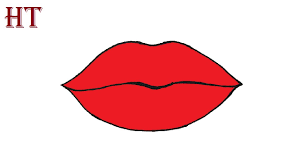 how to draw lips easy step by step