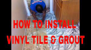 how to install vinyl tile grout