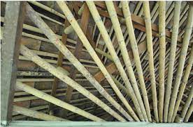 bamboo in traditional roof joists and