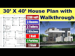 40 Feet House Plan With Walkthrough