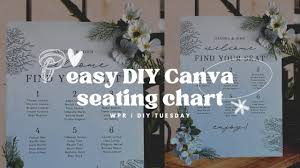 diy wedding seating chart easy and