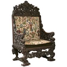 carved throne chair