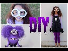 diy purple minion costume makeup