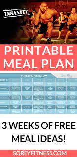 best insanity meal plan what to eat