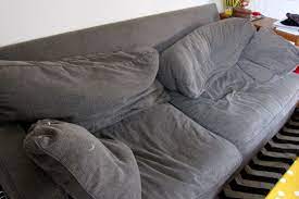 how to fix crumpled sofa back cushions