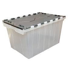 Rebrilliant 50l storage bins with lids collapsible pack of 2 plastic crates storage container gray box with handle for shoes, clothes, toy, books. Style Selections 12 Gallon 48 Quart Clear Base Black Lid Tote With Hinged Lid In The Plastic Storage Totes Department At Lowes Com