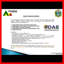 12 desain terkait dengan contoh surat lamaran kerja ppsu kelurahan. Pt Pembangunan Prasarana Sumatera Utara Pt Ppsu