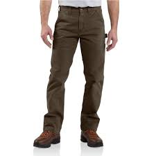 carhartt men s washed twill dungaree relaxed fit dark coffee 35x34
