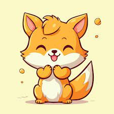cute fox cartoon characters vector