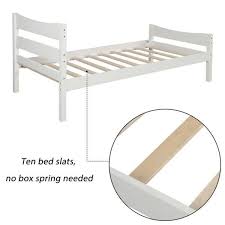 Headboard Twin Size Wood Platform Bed