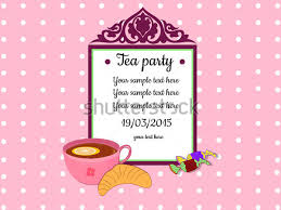 Tea Party Invitation Pink Fresh Tea Party Invite Template