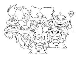 Use these images to quickly print coloring pages. How To Draw Koopalings Coloring Page Trace Drawing