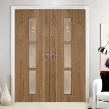 Sierra 3 Light Oak Door Pair With Clear