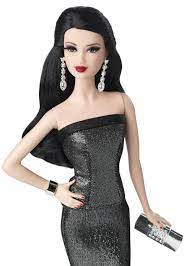 red carpet barbie grey black gown b n