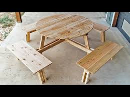 Build A Round Picnic Table With Benches