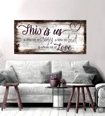 A wide variety of wall art home decor options are available to you, such as plastic type, fabric type, and plant fiber type. Family Wall Art This Is Us A Little Crazy V2 Wood Frame Ready To Hang Family Wall Art Family Wall Home Wall Art
