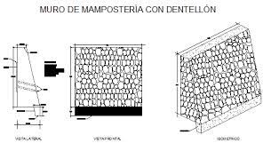 Masonry Retaining Wall Design Drawing