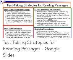 Test Taking Strategies For Reading Passages Step 3 Answering