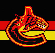 They compete in the national hockey league (nhl) as a member of the in 1996, an alternate jersey was introduced, retaining the flying skate logo, but using a salmon colour graduating to black near the bottom. Old School Vancouver Canucks Logo As Seen By Andy Everson Northwest Coast Artist Vancouver Canucks Logo Canucks Vancouver Canucks