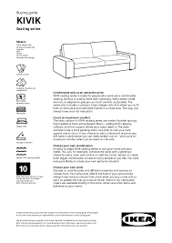 Ikea 394 405 93 Kivik Sofa User Guide