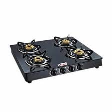 Seavy 4 Brass Burner Gas Stove With